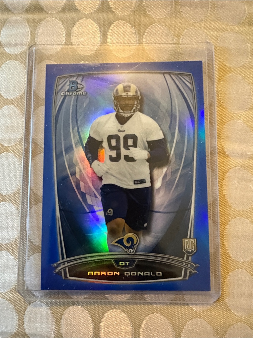 Blue Aaron Donald Rookie Card - Los Angeles Rams